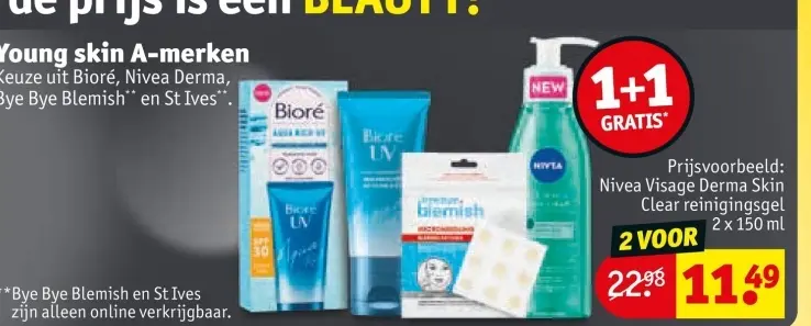 Aanbieding: Nivea Visage Derma Skin Clear reinigingsgel