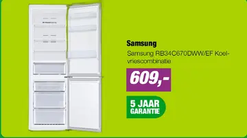 Aanbieding: Samsung RB34C670DWW/EF Koel-vriescombinatie
