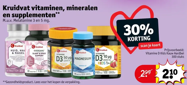 Aanbieding: Vitaminen, mineralen en supplementen
