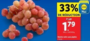 Offre: Raisins noirs sans pépins