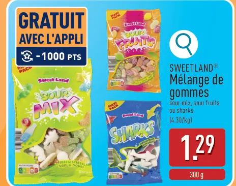 Offre: Mélange de gommes