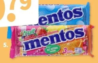 Offre: Mentos fruit ou menthe