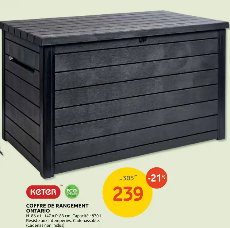 Offre: Coffre de rangement ontario