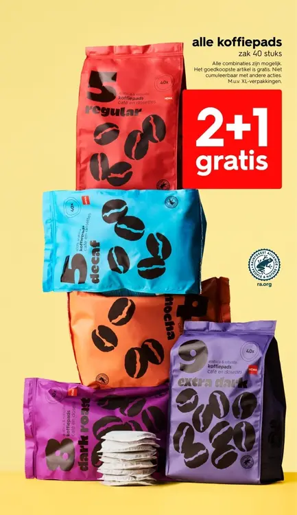 Promotie: Alle koffiepads