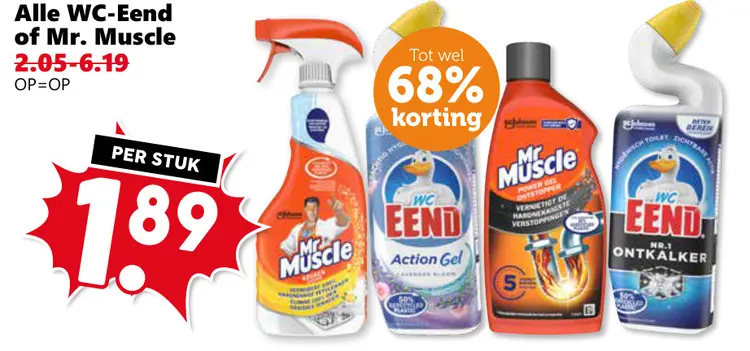 Aanbieding: WC-Eend of Mr. Muscle