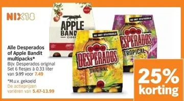Aanbieding: Alle Desperados of Apple Bandit multipacks