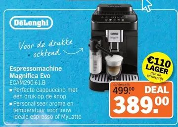 Aanbieding: Espressomachine Magnifica Evo