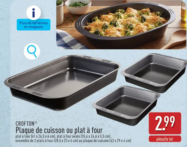 Offre: Plaque de cuisson ou plat à four