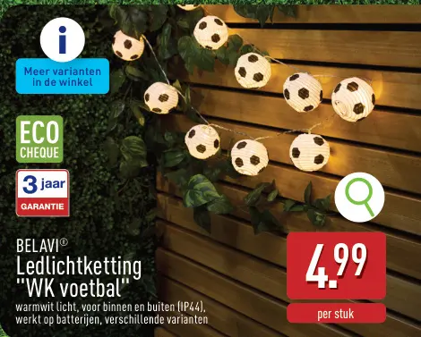 Promotie: Ledlichtketting "WK voetbal"