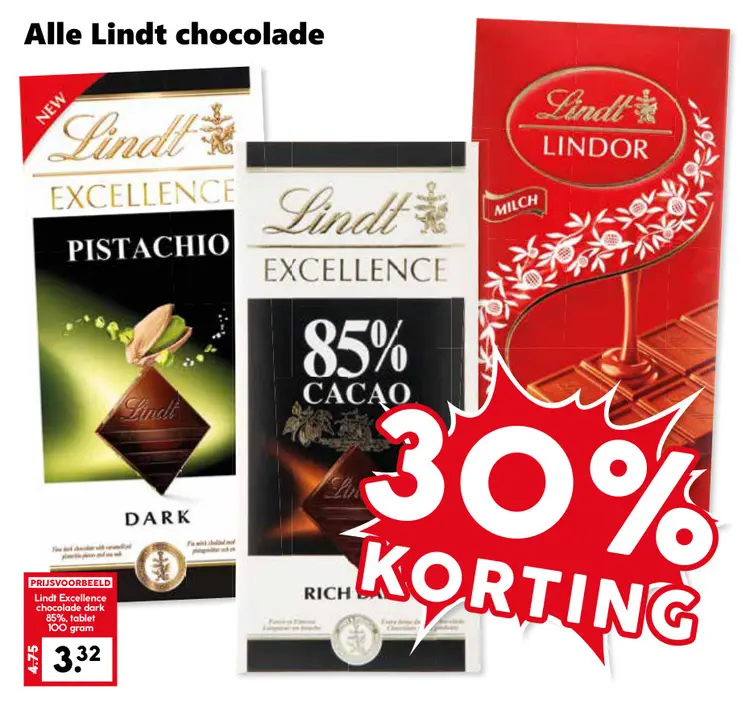 Aanbieding: Alle Lindt chocolade