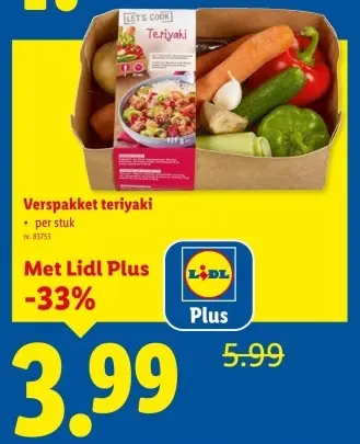Promotie: Verspakket teriyaki