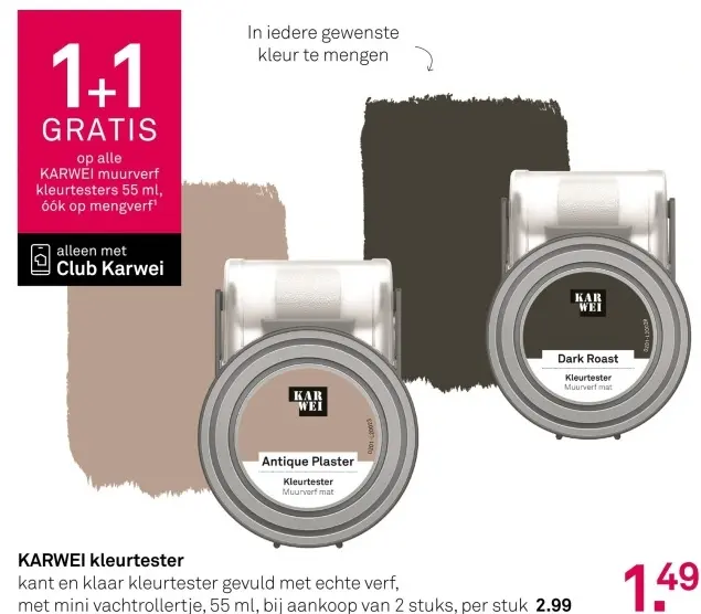 Aanbieding: Kleurtester in iedere kleur te mengen