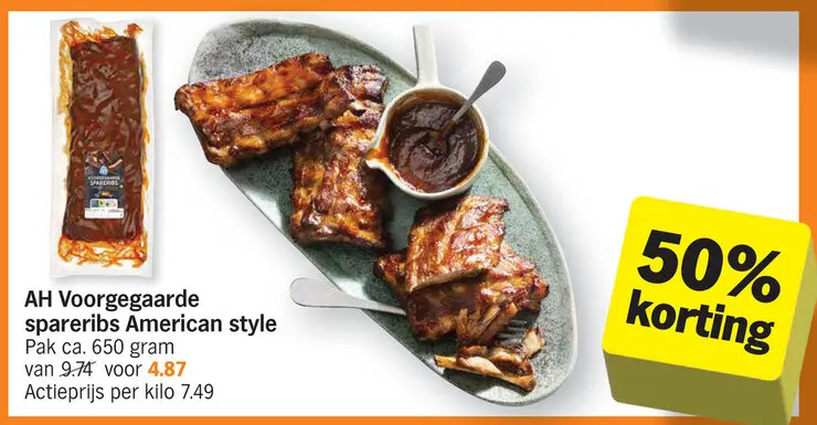 Promotie: Voorgegaarde spareribs American style