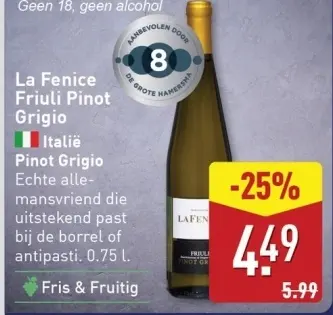 Aanbieding: Friuli Pinot Grigio