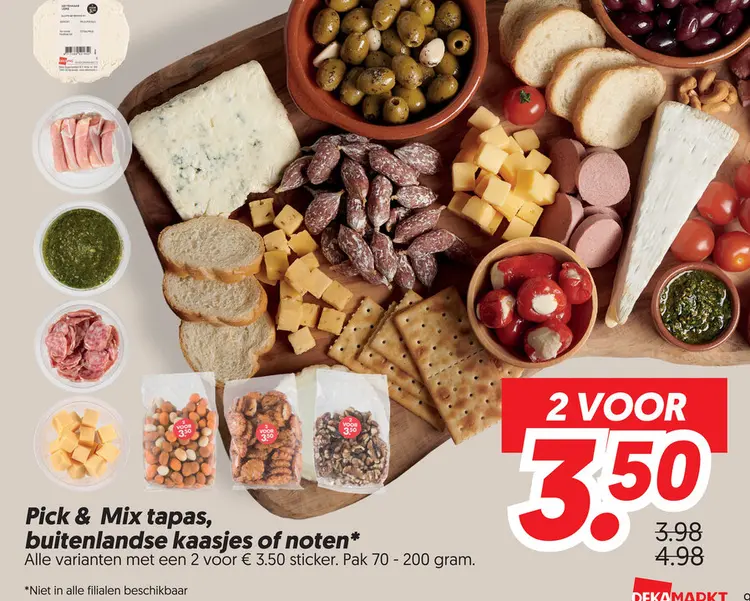 Pick & Mix tapas, buitenlandse kaasjes of noten