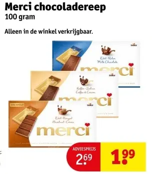 Aanbieding: Merci chocoladereep