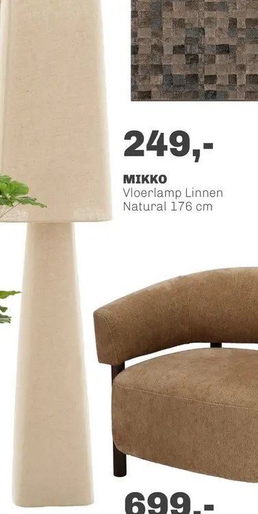 Aanbieding: Vloerlamp Linnen