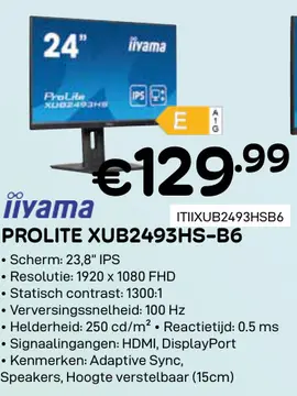 Aanbieding: Prolite xub2493hs-b6