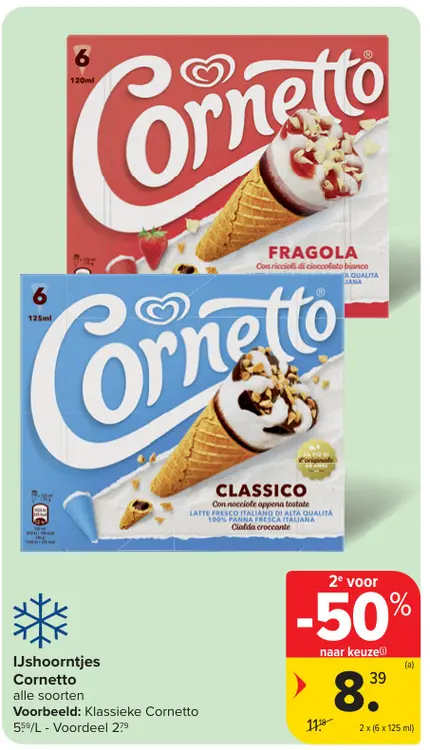 Promotie: IJshoorntjes Cornetto