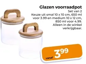 Aanbieding: Glazen voorraadpot