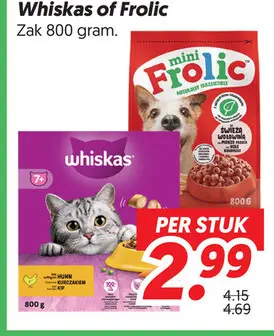 Aanbieding: Whiskas of Frolic