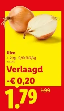 Promotie: Uien