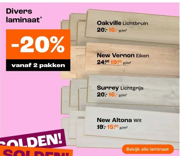 Promotie: Divers laminaat