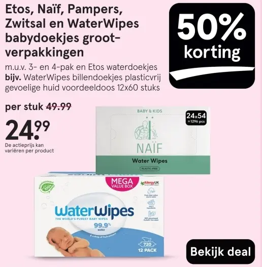Aanbieding: Babydoekjes grootverpakkingen