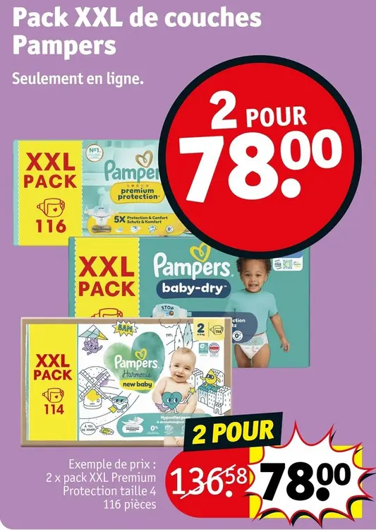 Offre: Pack XXL de couches Pampers