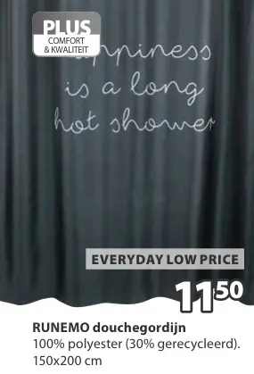 Promotie: RUNEMO douchegordijn