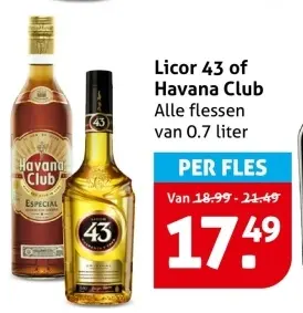 Aanbieding: Licor 43 of Havana Club