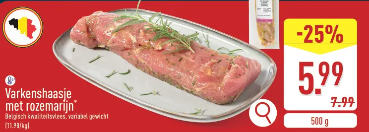 Promotie: Varkenshaasje met rozemarijn