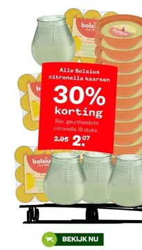 Aanbieding: Alle Bolsius citronella kaarsen