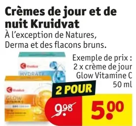 Offre: Crèmes de jour et de nuit