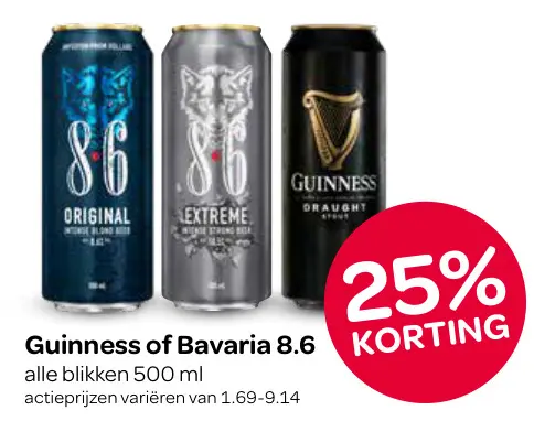 Aanbieding: Guinness of Bavaria 8.6