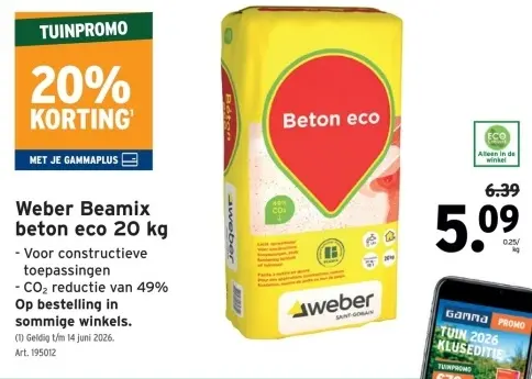 Promotie: Weber Beamix beton eco