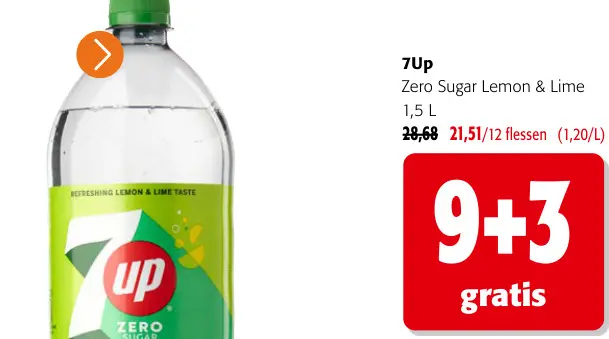 Promotie: 7Up Zero Sugar Lemon & Lime