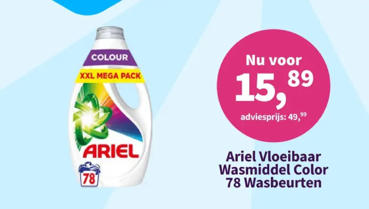 Promotie: Ariel Vloeibaar Wasmiddel Color