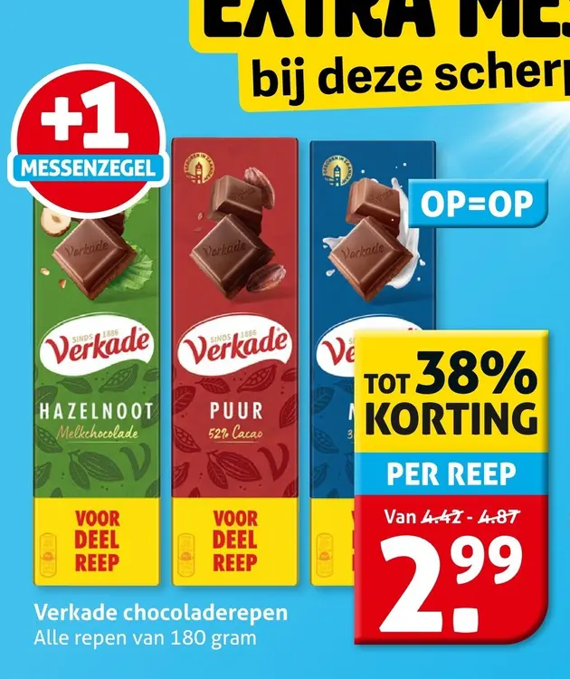 Aanbieding: Verkade chocoladerepen