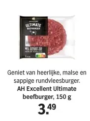 Aanbieding: AH Excellent Ultimate beefburger