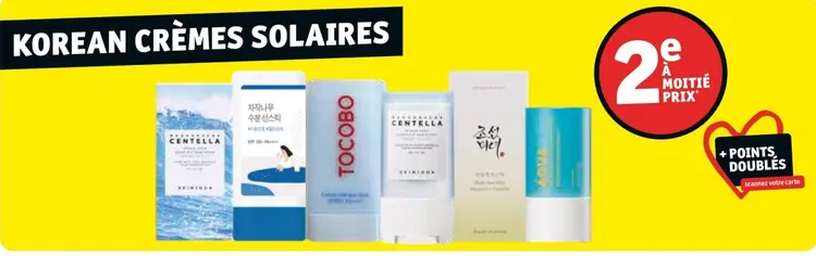 Offre: Korean crèmes solaires
