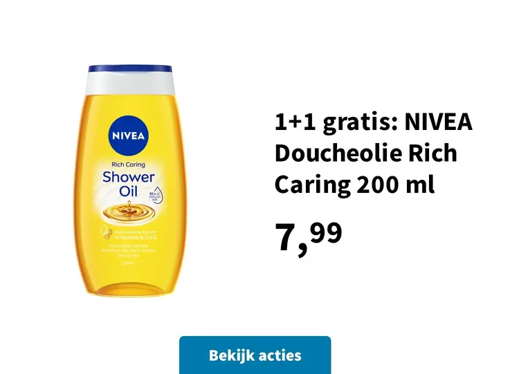 Promotie: NIVEA Doucheolie Rich Caring 200 ml