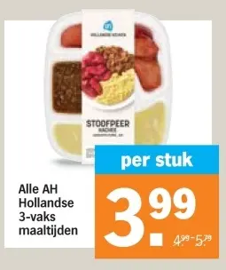 Aanbieding: Hollandse 3-vaks maaltijden