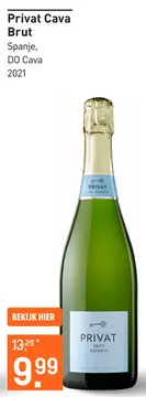 Aanbieding: Privat Cava Brut Reserva 75CL Mousserend