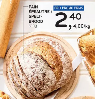 Offre: Pain épeautre / spelt-brood