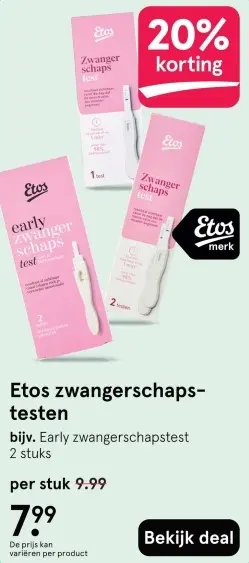 Aanbieding: Zwangerschapstesten