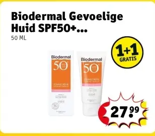 Aanbieding: Biodermal Gevoelige Huid SPF50+