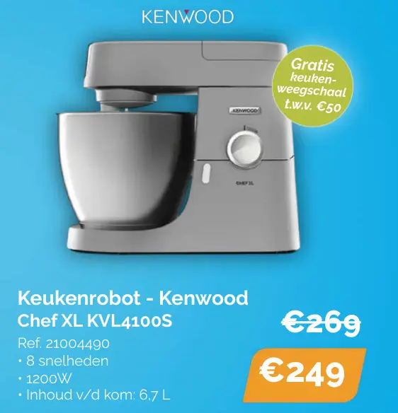 Promotie: Keukenrobot - Kenwood Chef XL KVL4100S