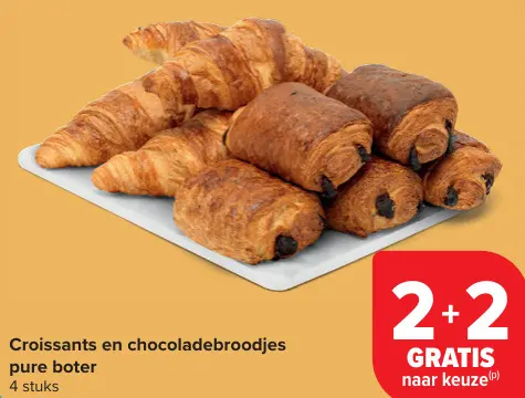 Promotie: Croissants en chocoladebroodjes