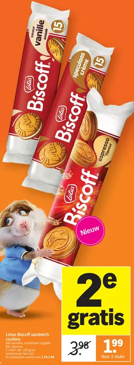 Promotie: Biscoff sandwich cookies